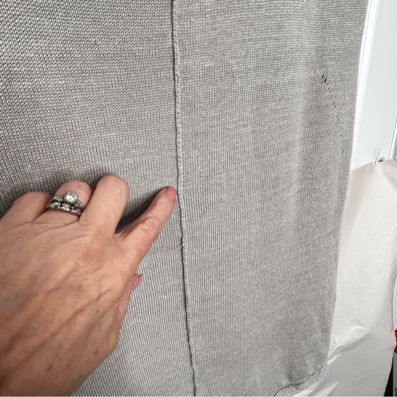 Truly by Part Two 100% nubby Linen Knit V-Neck Sleeveless Tunic Top L - Picture 10 of 14